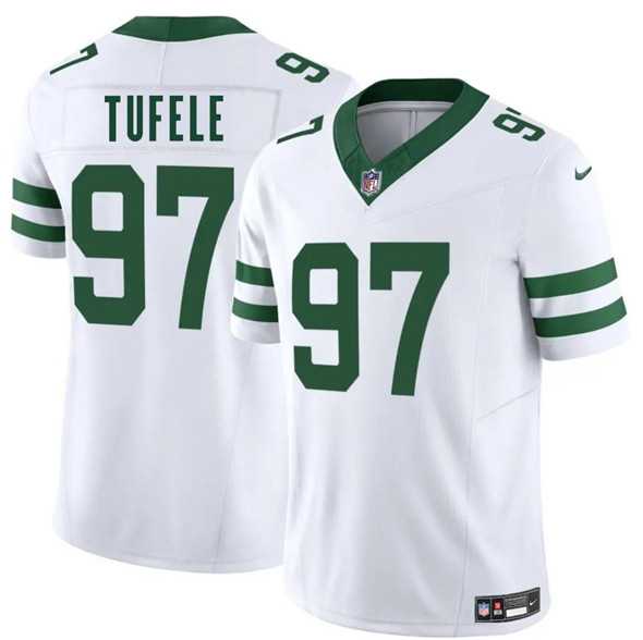 Men & Women & Youth New York Jets #97 Jay Tufele White 2025 F.U.S.E. Vapor Untouchable Limited Stitched Jersey->philadelphia eagles->NFL Jersey